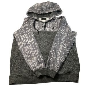 Hooey Jimmy Grey Aztec Southwestern Western Cowboy Hoodie Men’s Small